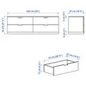 IKEA NORDLI НОРДЛИ, комод с 4 ящиками, белый, 160x54 см 492.394.96 фото thumb №6