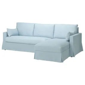 IKEA HYLTARP ХЮЛЬТАРП, 3-місний диван з кушеткою, прав, КІЛАНДА блідо-синій 694.958.38 фото