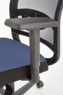 Крісло комп'ютерне офісне обертове HALMAR GULIETTA, спинка - сітка, сидіння - чорний / синій - ERF6026 фото thumb №7