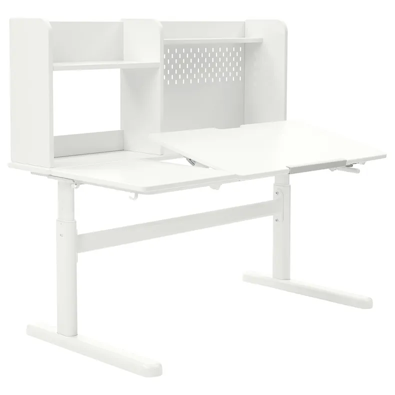 IKEA BERGLÄRKA БЕРГЛЕРКА, письмовий стіл, білий/нахил, 120x70 см 095.664.85 фото №1