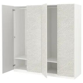 IKEA PAX ПАКС / MISTUDDEN МІСТУДДЕН, гардероб, комбінація, білий/сірий візерунок, 200x60x201 см 095.229.72 фото