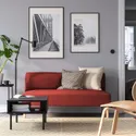 IKEA LILLEHEM ЛІЛЛЕХЕМ, 2-місний модуль, ГУННАРЕД/коричнево-червоний деревина 095.359.98 фото thumb №2
