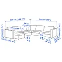 IKEA VIMLE ВІМЛЕ, кутовий диван, 5-місний 594.343.55 фото thumb №5