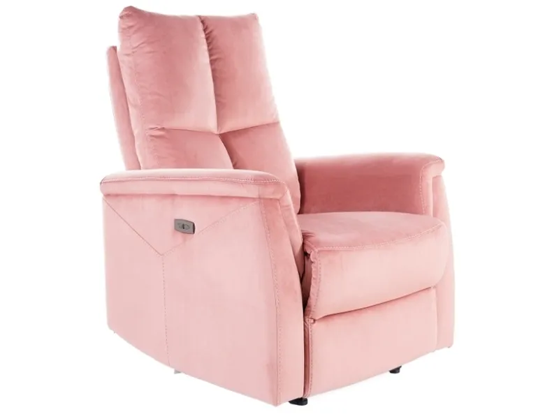 Крісло розкладне реклайнер SIGNAL Neptun Velvet, античний рожевий фото №1