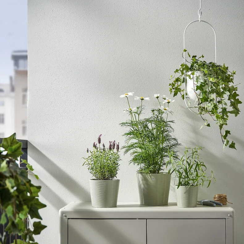 IKEA BROKSPIREA, Кришка горщика, світло-зелений, 12 см 105.865.95 фото №2