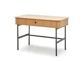 Письмовий стіл HALMAR SMART b-1 117x58 см, дуб натуральний/чорний фото