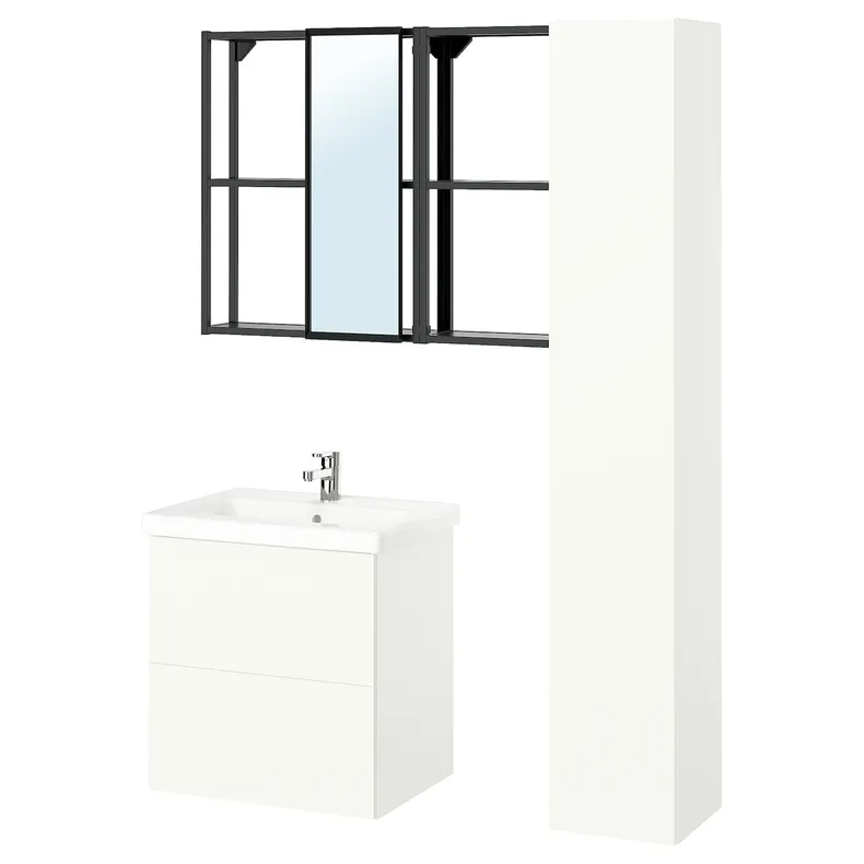 IKEA ENHET ЕНХЕТ, ванна, антрацит / білий, 64x43x65 см 095.474.73 фото №1