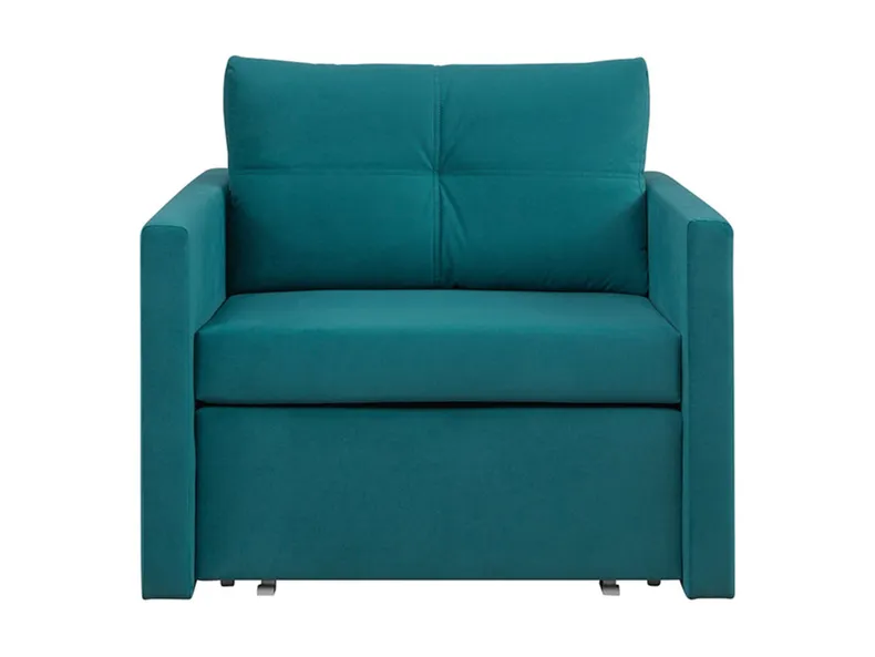 BRW Односпальный диван-кровать Bunio с ящиком для хранения синий, Тринити 29 Бирюза SO2-BUNIO-1FBK-G2_BCF518 фото №1