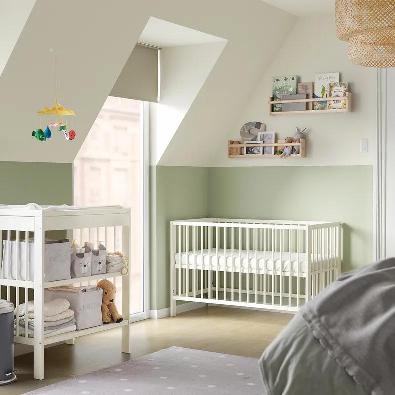 IKEA GULLIVER ГУЛЛІВЕР, ліжко для немовлят, білий, 60x120 см 102.485.19 фото №5