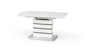 Кухонний стіл HALMAR NORD 140-180x80 см чорний, білий фото thumb №1