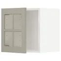 IKEA METOD МЕТОД, навесной шкаф со стеклянной дверцей, белый / Стенсунд бежевый, 40x40 см 394.585.40 фото thumb №1