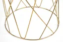 Журнальный столик HALMAR SELENA 55x55 см, каркас - золото, стекло - дымчатое фото thumb №4