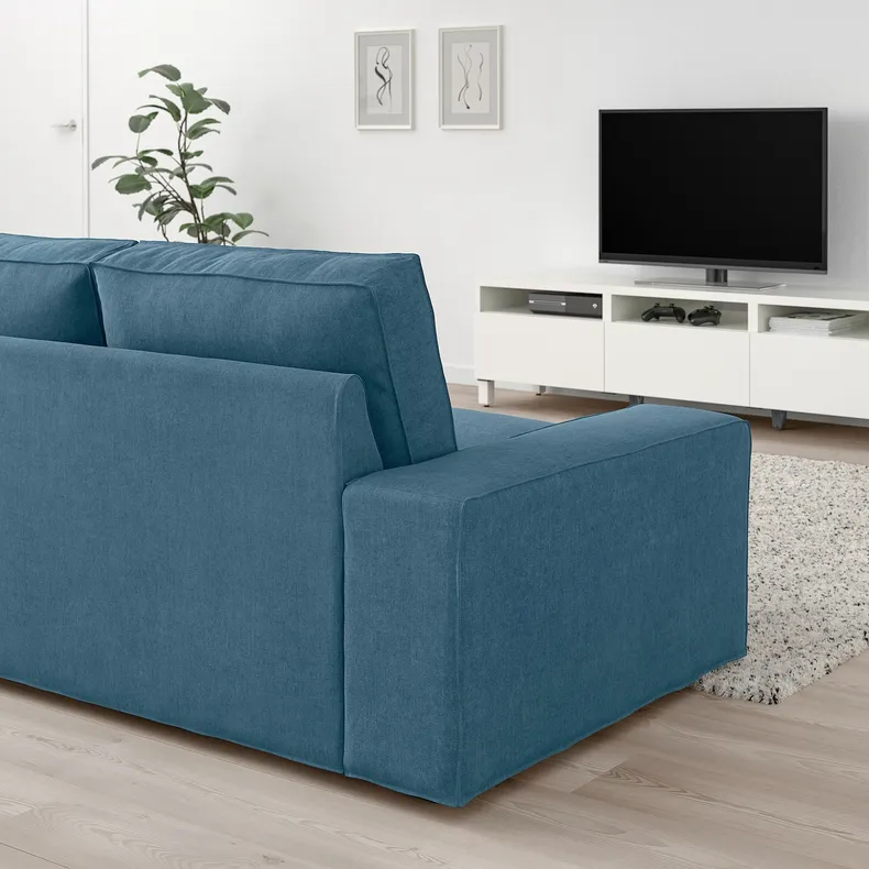 IKEA KIVIK КИВИК, 3-местный диван, Талмира голубая 494.847.70 фото №3