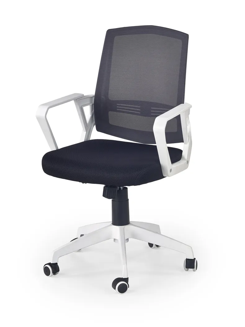 Крісло комп'ютерне офісне обертове HALMAR ASCOT, сірий/чорний/білий фото №1