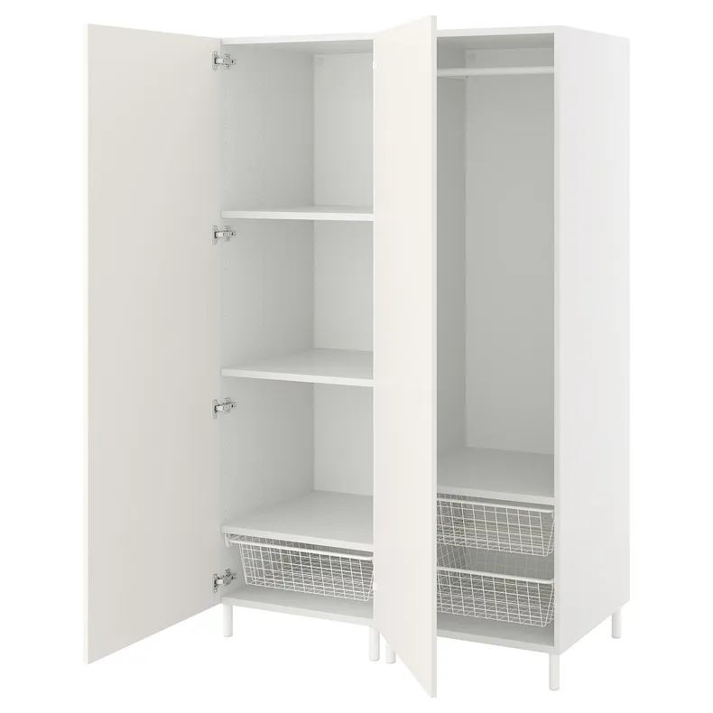 IKEA PLATSA ПЛАТСА, гардероб 2-дверный, белый / фонен белый, 120x57x191 см 294.243.72 фото №1