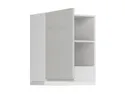 BRW Верхний кухонный шкаф Sole 60 см с вытяжкой слева светло-серый глянец, альпийский белый/светло-серый глянец FH_GOO_60/68_L_FL_BRW-BAL/XRAL7047/BI фото thumb №3