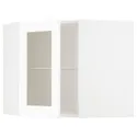IKEA METOD МЕТОД, кутова настін шафа, полиці / скл двер, білий Енкопінг / білий імітація дерева, 68x60 см 294.736.02 фото thumb №1