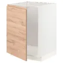 IKEA METOD МЕТОД, підлогова шафа для мийки, білий / Voxtorp імітація. дуб, 60x60 см 794.590.19 фото thumb №1