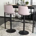 Барный стул бархатный MEBEL ELITE ARCOS 2 Velvet, розовый фото thumb №5