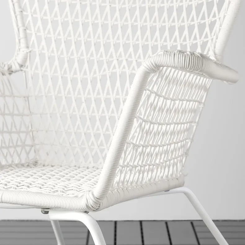 IKEA HÖGSTEN ХЭГСТЕН, садовое кресло, белый 502.098.65 фото №2