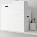 IKEA TJENA ТЙЕНА, коробка для зберігання з кришкою, білий, 25x35x20 см 603.954.28 фото thumb №5