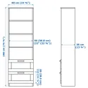 IKEA BRIMNES БРИМНЭС / BERGSHULT БЕРГСХУЛЬТ, шкаф для ТВ, комбинация, белый, 258x41x190 см 993.986.71 фото thumb №10