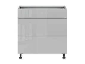 BRW Базовый шкаф для кухни Top Line 80 см с ящиками с плавным закрыванием серый глянец, серый гранола/серый глянец TV_D3S_80/82_2STB/STB-SZG/SP фото