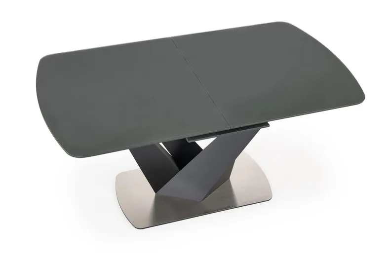 Обідній стіл розкладний HALMAR PATRIZIO 160-200x90 см, стільниця - темний ясен, ніжка - чорна фото №7