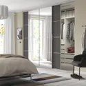 IKEA SKYTTA СКЮТТА / MEHAMN / AULI МЕХАМН / АУЛИ, дверь раздвижная, комбинация, алюминий / темно-серое зеркало, 301x240 см 295.759.31 фото thumb №2