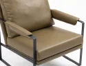 Крісло м'яке з металевим каркасом SIGNAL FOCUS Buffalo, екошкіра: оливковий фото thumb №7
