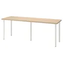 IKEA LAGKAPTEN ЛАГКАПТЕН / OLOV ОЛОВ, письменный стол, дуб, окрашенный в белый цвет, 200x60 см 494.176.34 фото thumb №1
