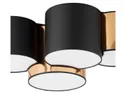 BRW Четырехпозиционный металлический потолочный светильник Mona в черно-золотом цвете 087641 фото thumb №2