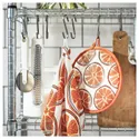 IKEA TORVFLY ТОРВФЛЮ, полотенце кухонное, узор / оранжевый, 45x60 см 304.930.48 фото thumb №5