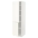 IKEA METOD МЕТОД, висока шафа із полицями / 2 дверцят, білий / ВАЛЛЬСТЕНА білий, 60x60x200 см 595.073.18 фото thumb №1