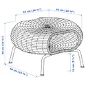 IKEA GAMLEHULT ГАМЛЕГУЛЬТ, табурет для ног с ящ д / хрн, ротанг / антрацит 104.343.09 фото thumb №8