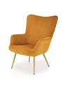 Мягкое кресло HALMAR AMARO, горчица фото