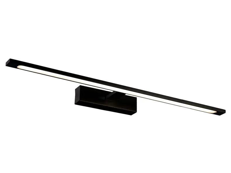 BRW Светодиодный металлический настенный светильник для ванной комнаты Lamiena черный 083993 фото №1