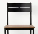 IKEA SANDSBERG САНДСБЕРГ, барний стілець, чорна / коричнева пляма, 63 см 905.146.51 фото thumb №3