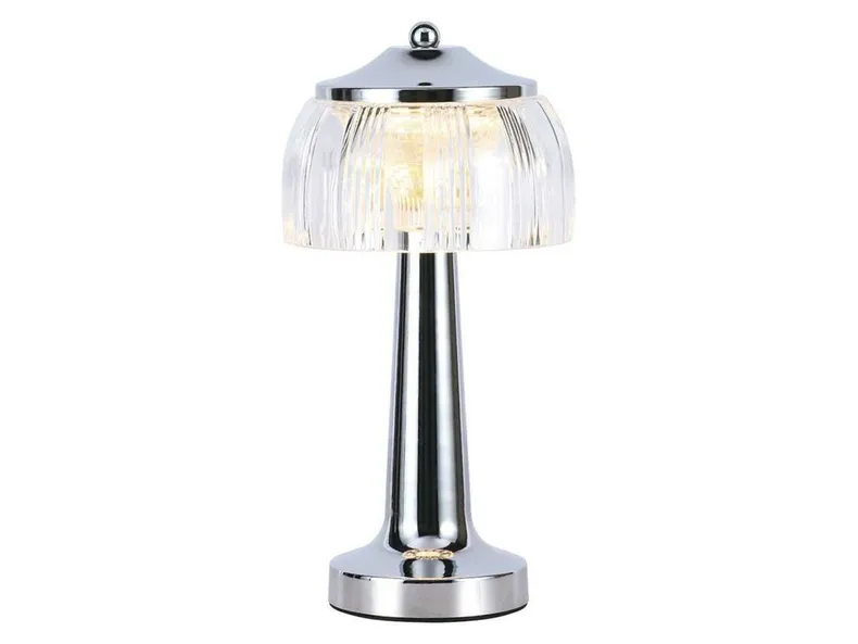 BRW Настільна світлодіодна лампа VT-1048 з диммером сріблястого кольору 092000 фото №1
