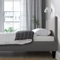 IKEA FALUDDEN ФАЛУДДЕН, каркас ліжка з оббивкою, сірий, 140x200 см 605.635.01 фото thumb №6