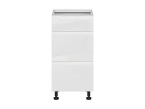 BRW Кухонный цокольный шкаф Sole 40 см с выдвижными ящиками белый глянец, альпийский белый/глянцевый белый FH_D3S_40/82_2SMB/SMB-BAL/BIP фото