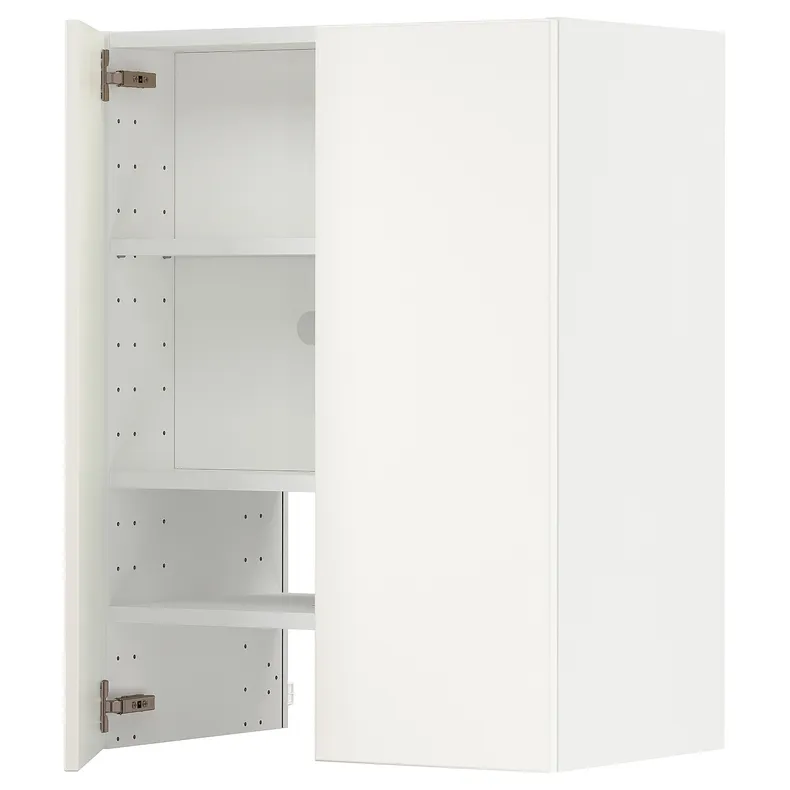 IKEA METOD МЕТОД, настінн шаф д / витяжки з полиц / дверц, білий / ВЕДДІНГЕ білий, 60x80 см 695.045.45 фото №1