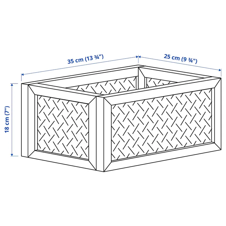 IKEA VÄLTNING, контейнер, натуральный, 25x35x15 см 505.890.02 фото №4