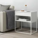 IKEA VIKHAMMER ВИКХАММЕР, тумба прикроватная, белый, 60x39 см 303.889.81 фото thumb №3