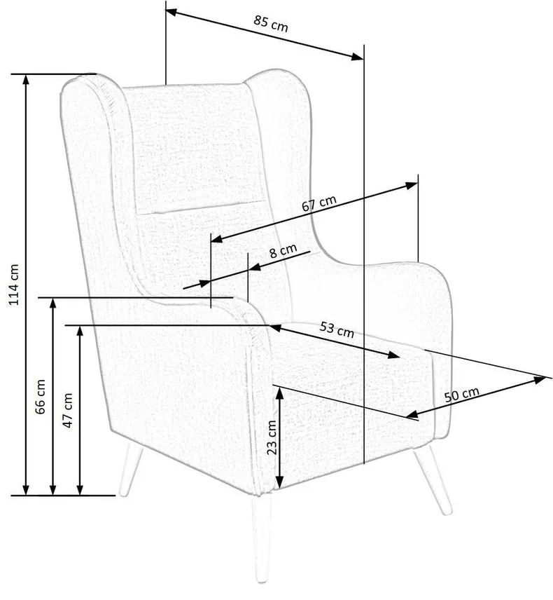 Мягкое кресло HALMAR CHESTER, серый фото №7