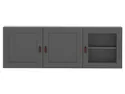 BRW Подвесной шкаф Modeo 150 см с 3 дверцами графит SFW/150/50/30_6-GF/GF фото thumb №2