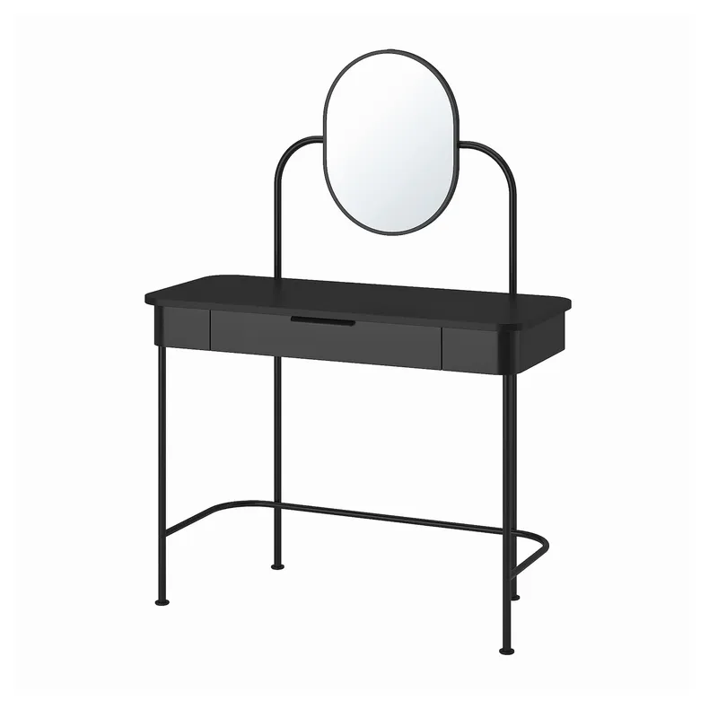 IKEA GRÅFJÄLLET ГРЭФЬЕЛЛЕТ, туалетный столик, антрацит, 100x42 см 305.702.25 фото №1