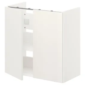 IKEA ENHET ЕНХЕТ, підлог шафа д/раковин з полиц/дврц, білий, 60x32x60 см 193.236.46 фото
