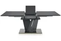 Обідній стіл розкладний HALMAR SALVADOR 160-200x90 см, стільниця - темно-сірий, ніжки - темно-сірі фото thumb №14