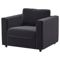 IKEA VIMLE ВІМЛЕ, крісло, Джупард темно-сірий 694.771.27 фото thumb №1